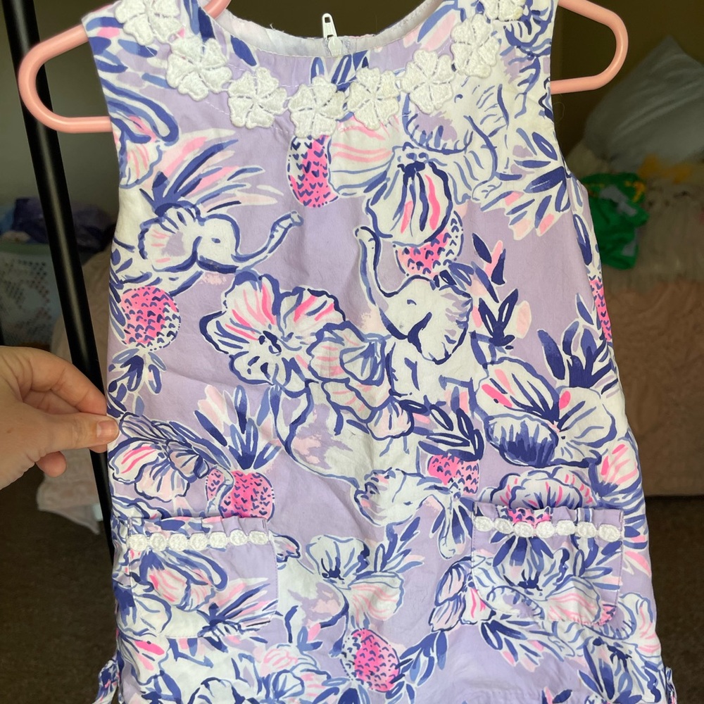Lilly Pulitzer Kids Dress in Lavender and Pink Floral